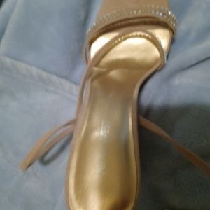 Classy suede with rhinestone dress shoes